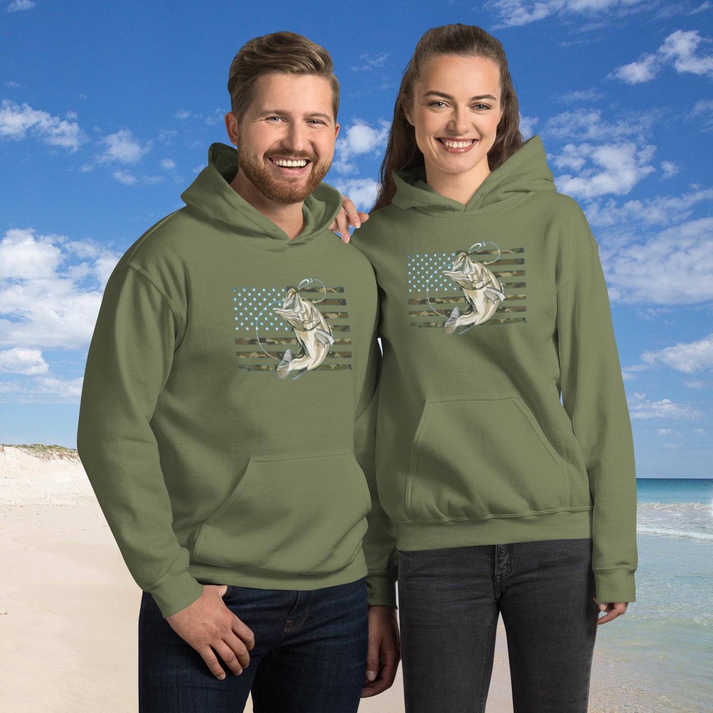 Fishing Bass, Camo Flag