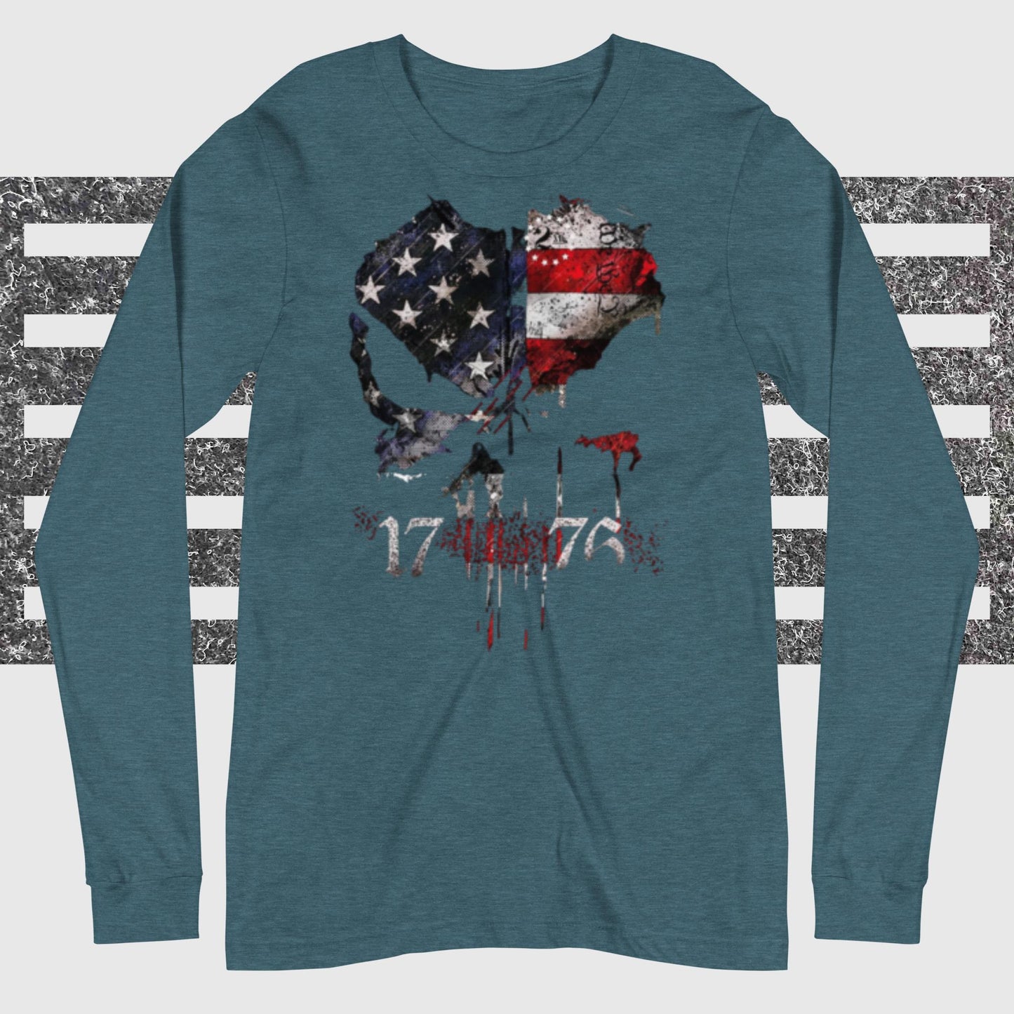 1776, Skull Red White and Blue