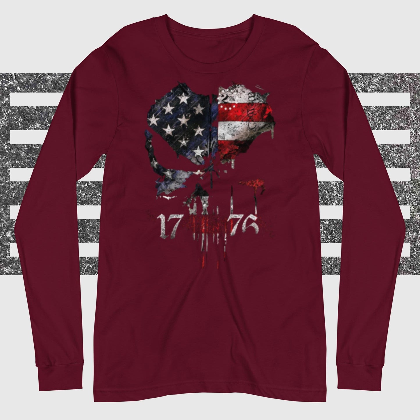 1776, Skull Red White and Blue