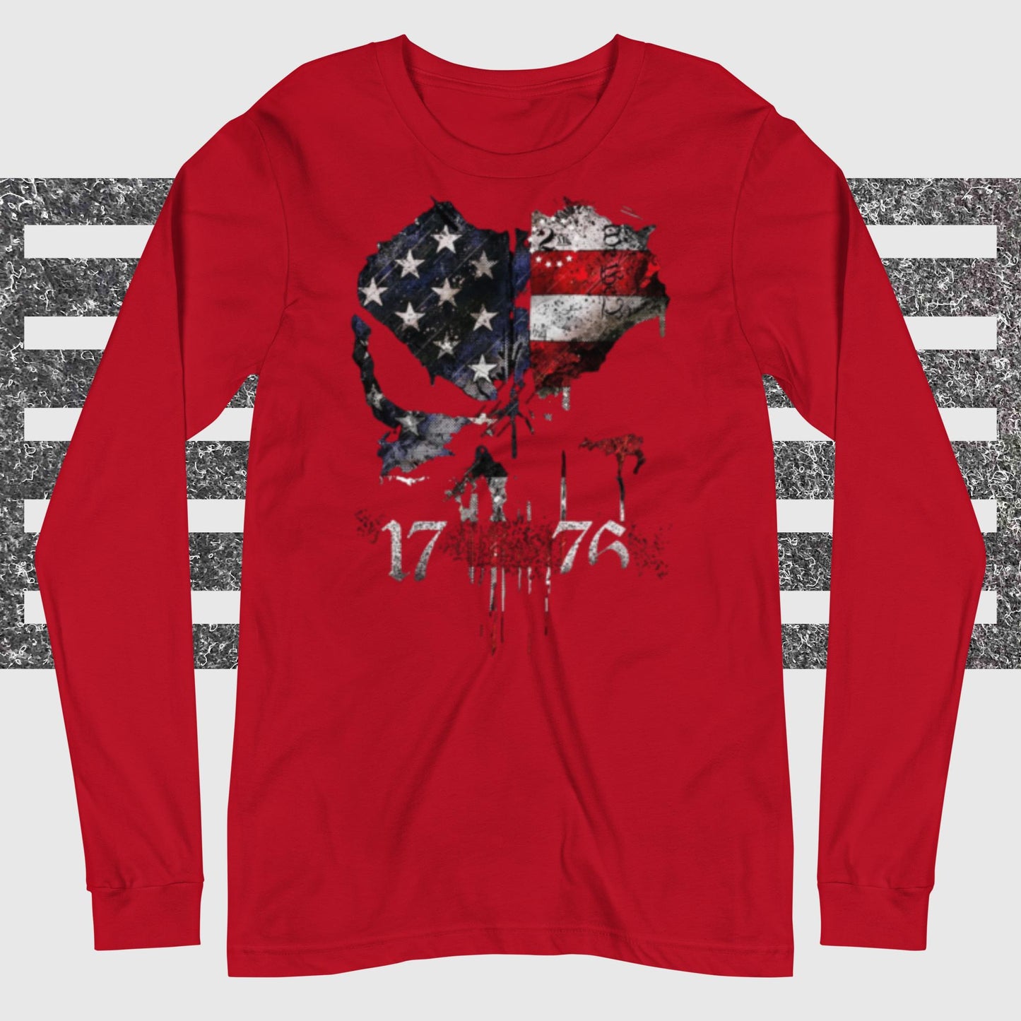 1776, Skull Red White and Blue