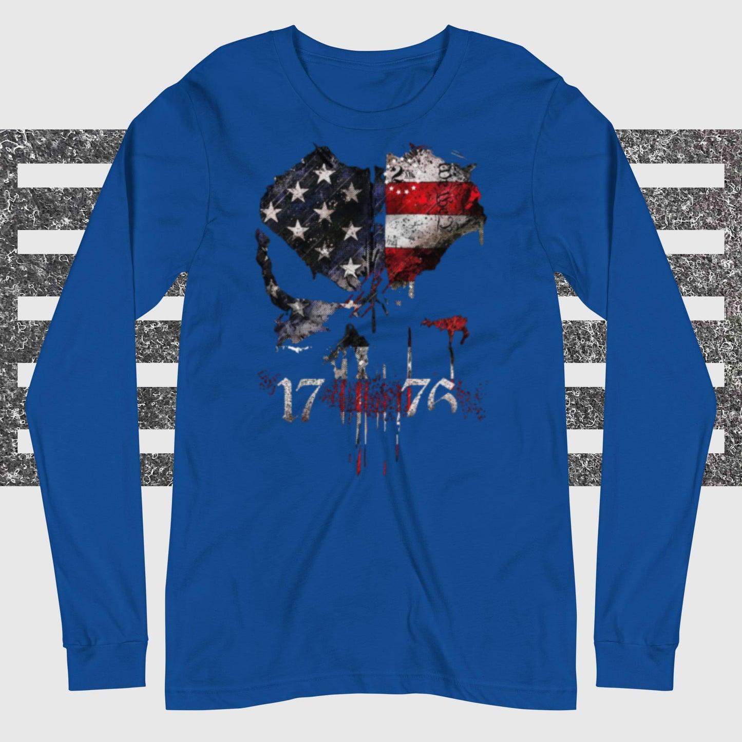 1776, Skull Red White and Blue