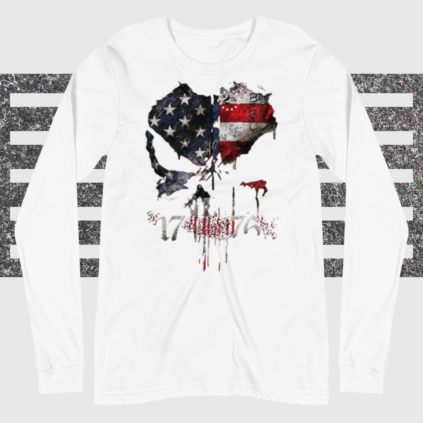 1776, Skull Red White and Blue