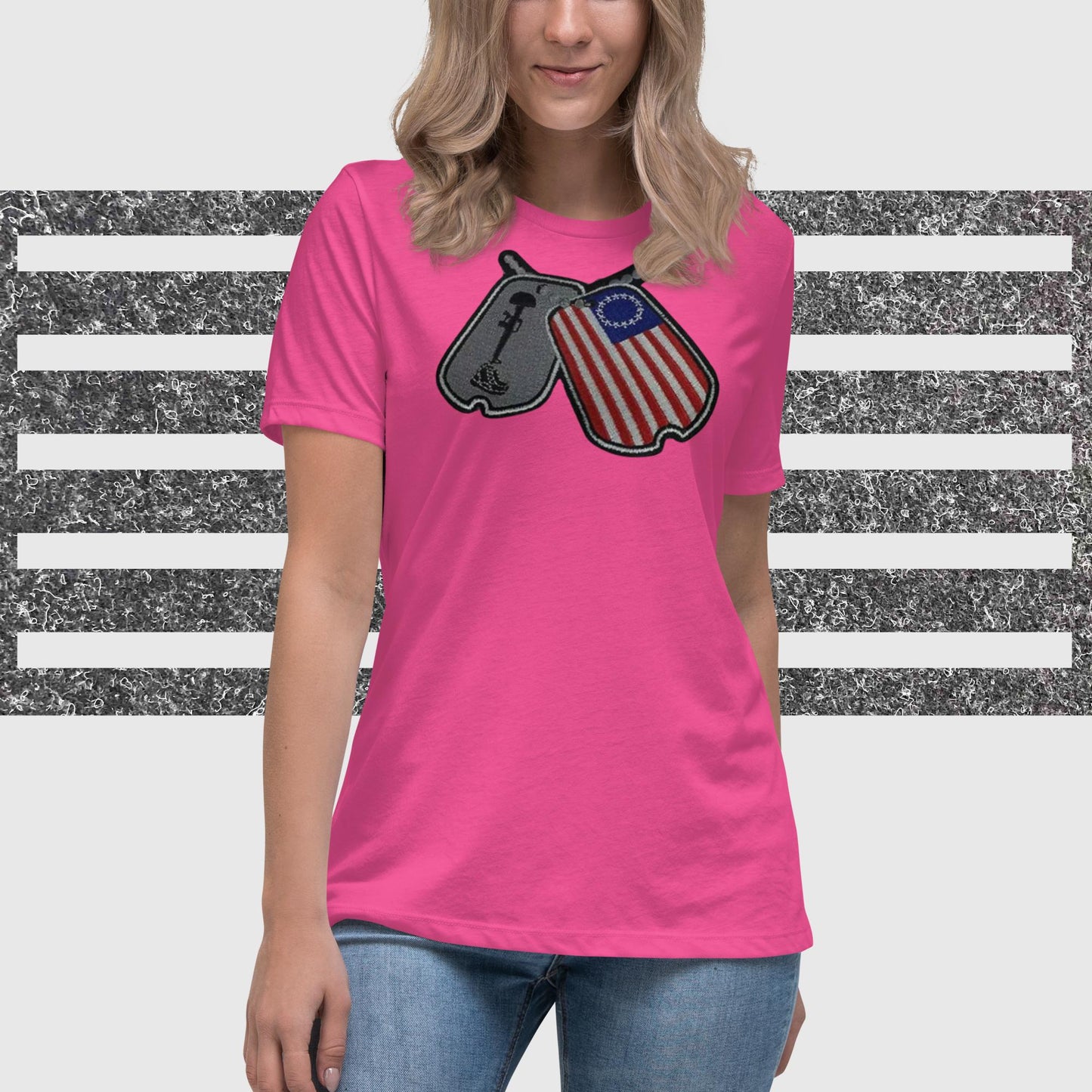 Dog Tags, Soldiers Cross Flag