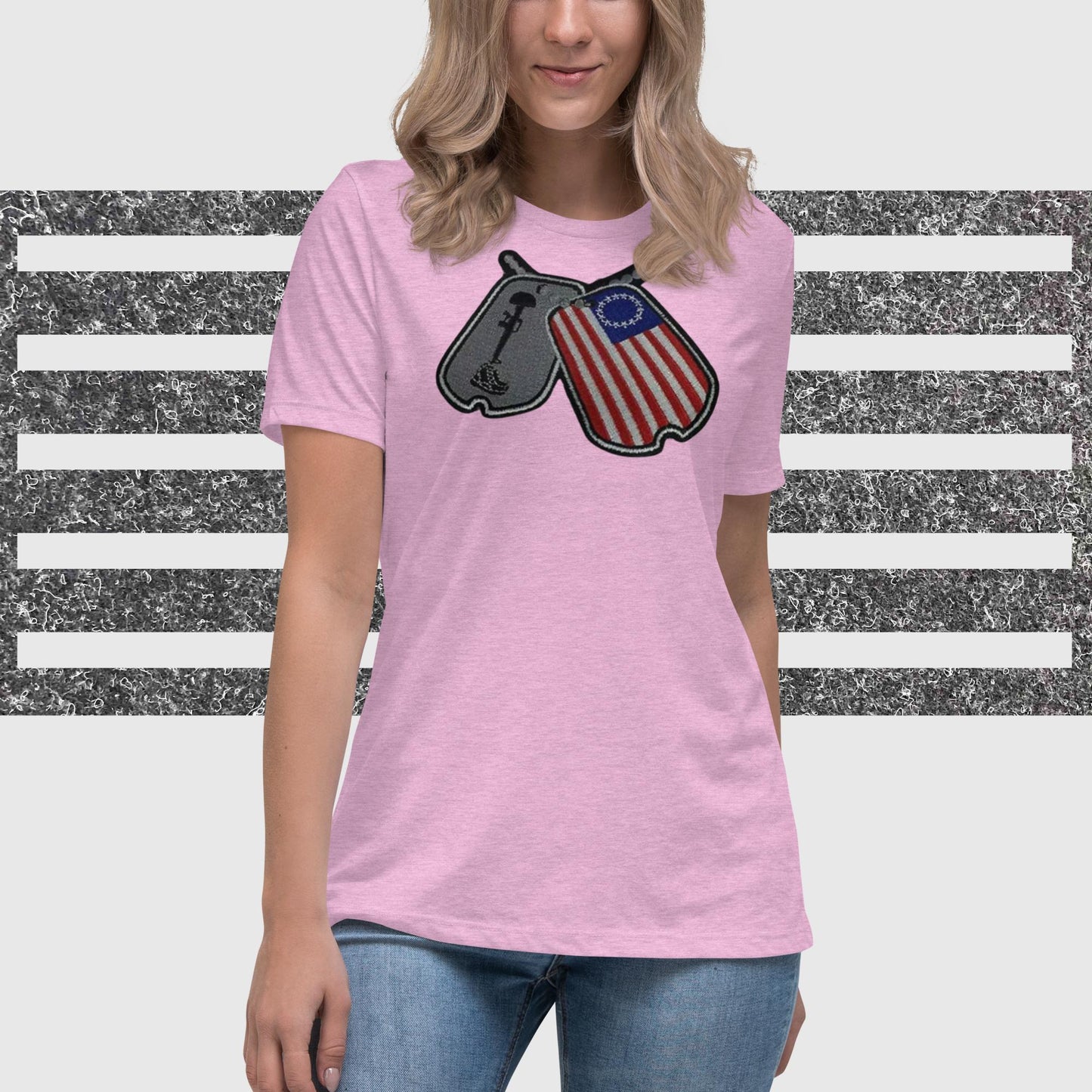 Dog Tags, Soldiers Cross Flag