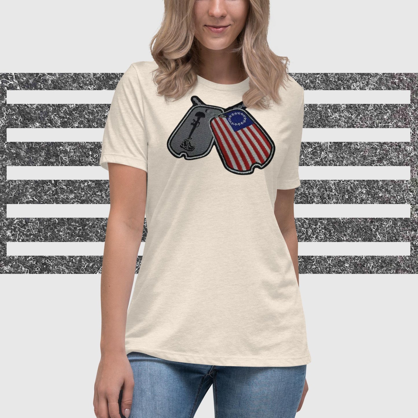 Dog Tags, Soldiers Cross Flag