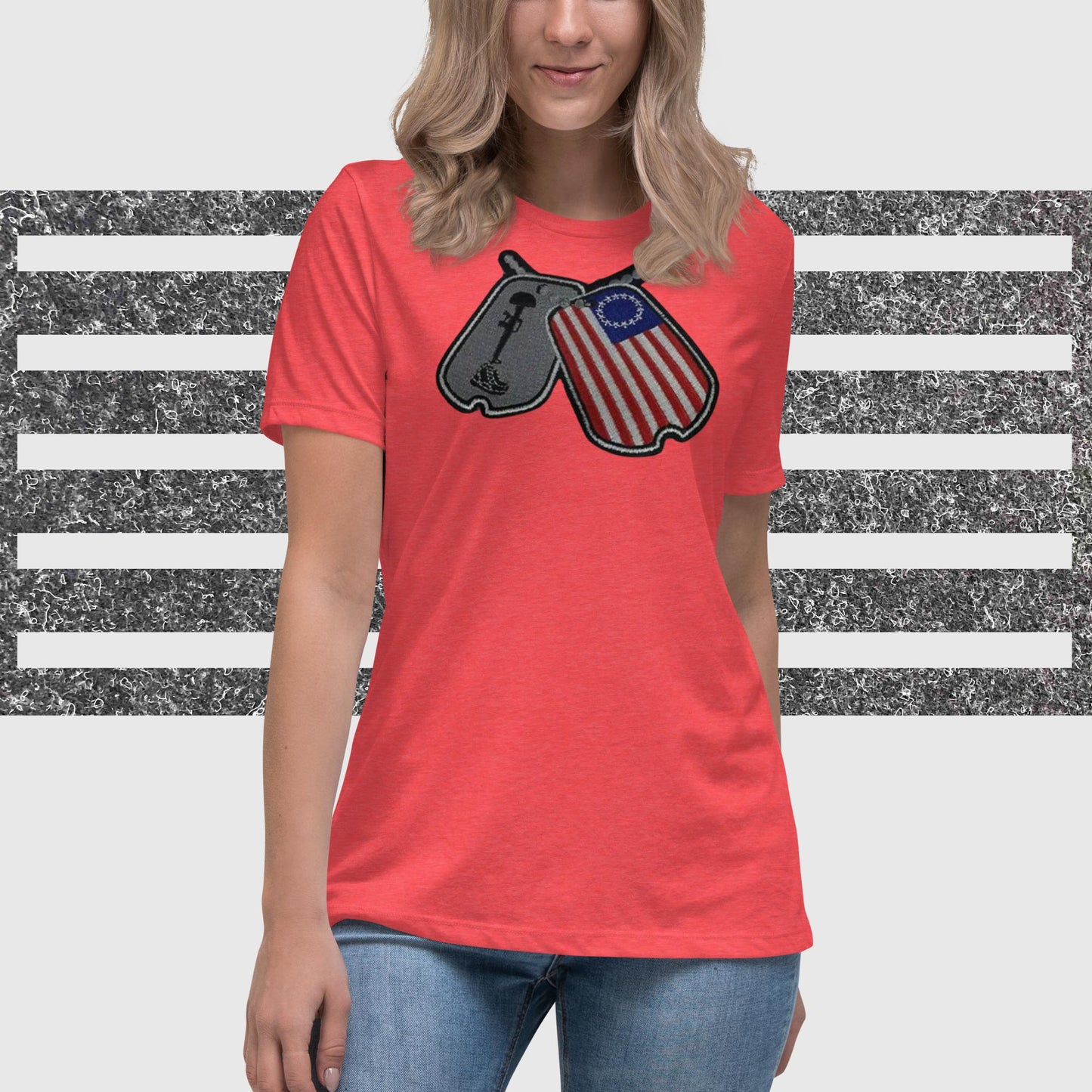 Dog Tags, Soldiers Cross Flag