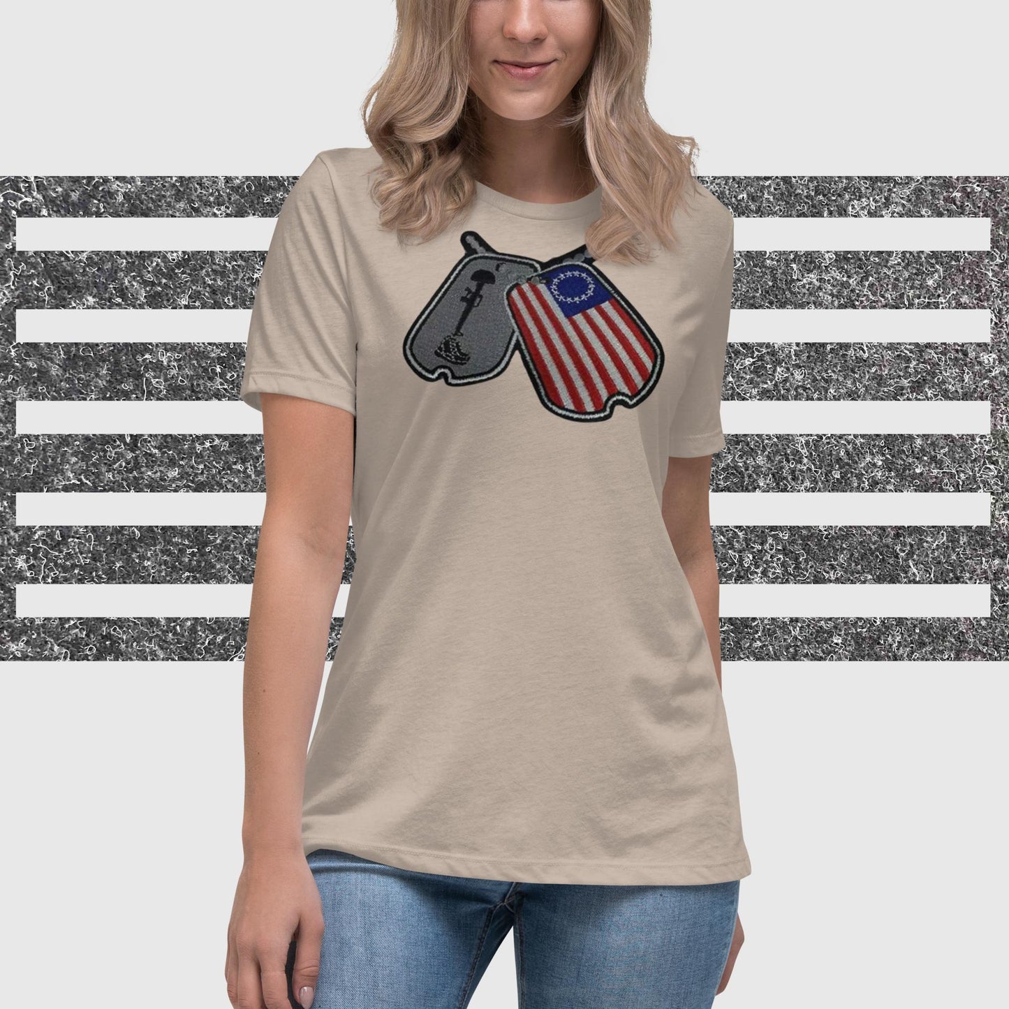 Dog Tags, Soldiers Cross Flag