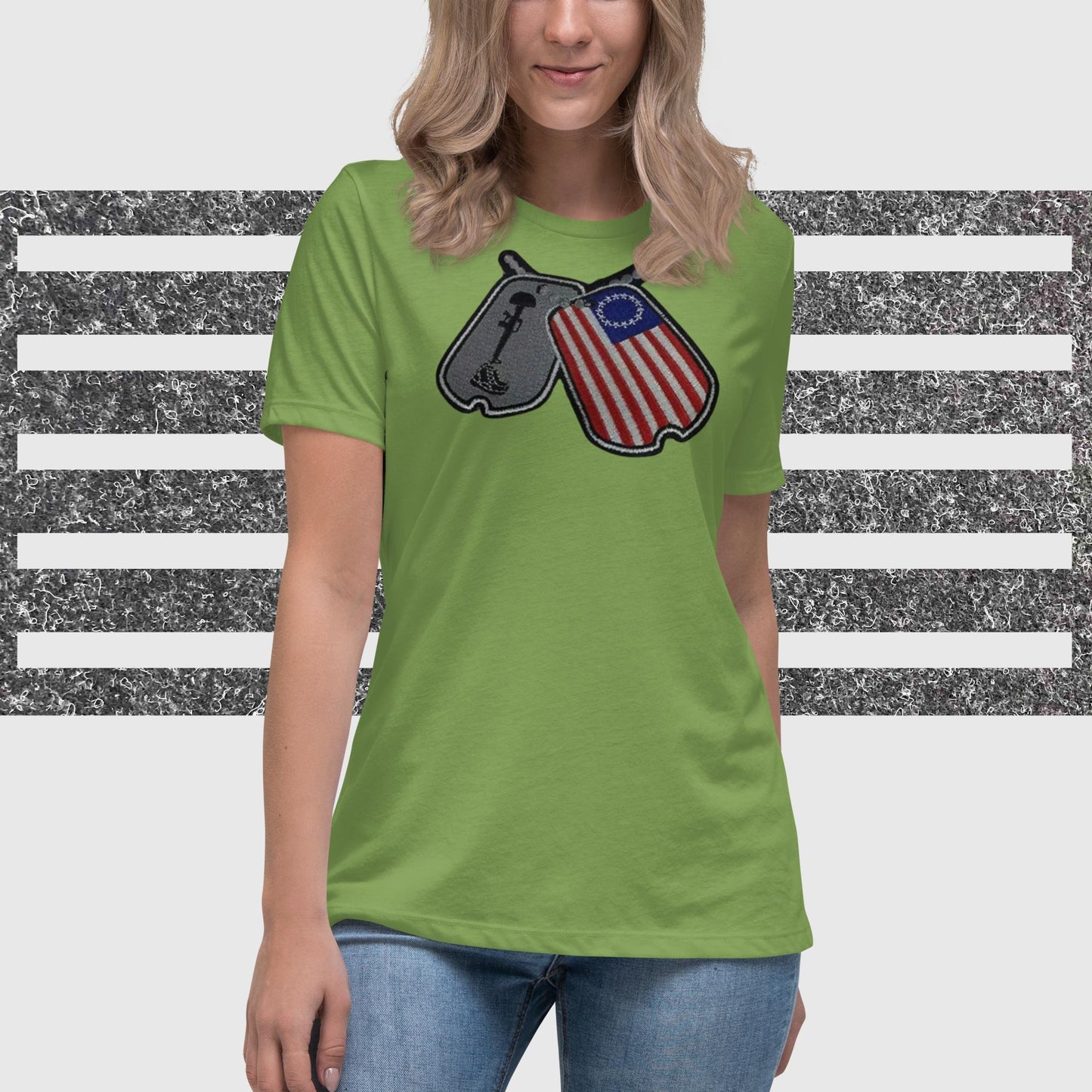 Dog Tags, Soldiers Cross Flag