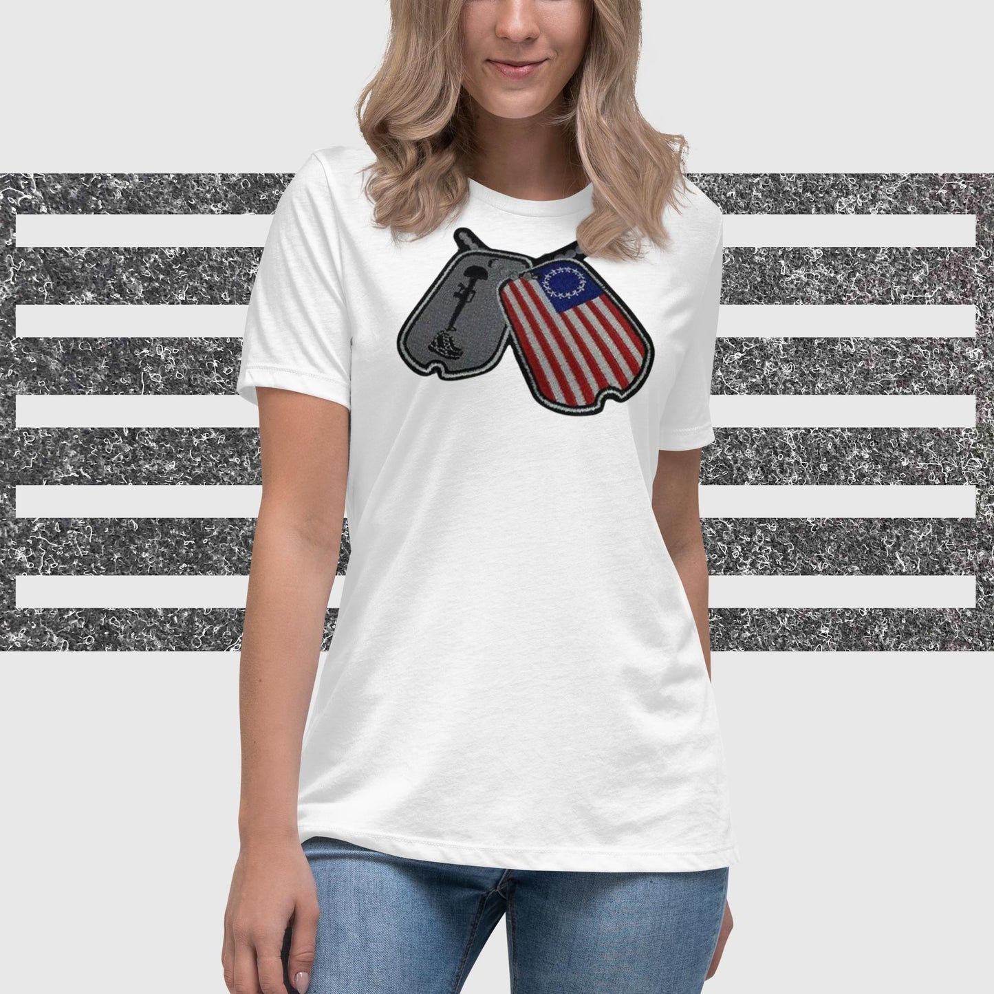 Dog Tags, Soldiers Cross Flag